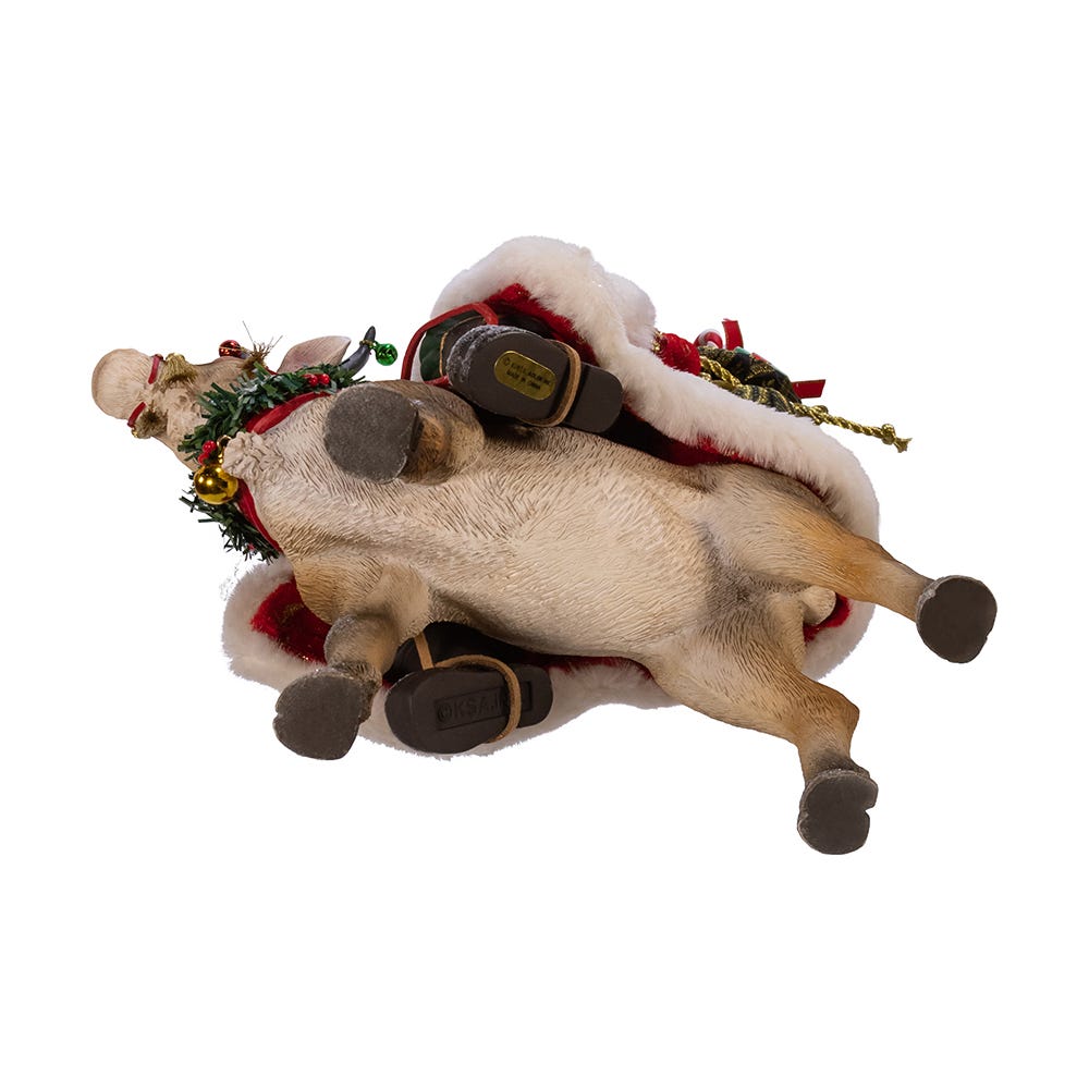Kurt Adler 11.5-Inch Fabriché™ Santa on Reindeer